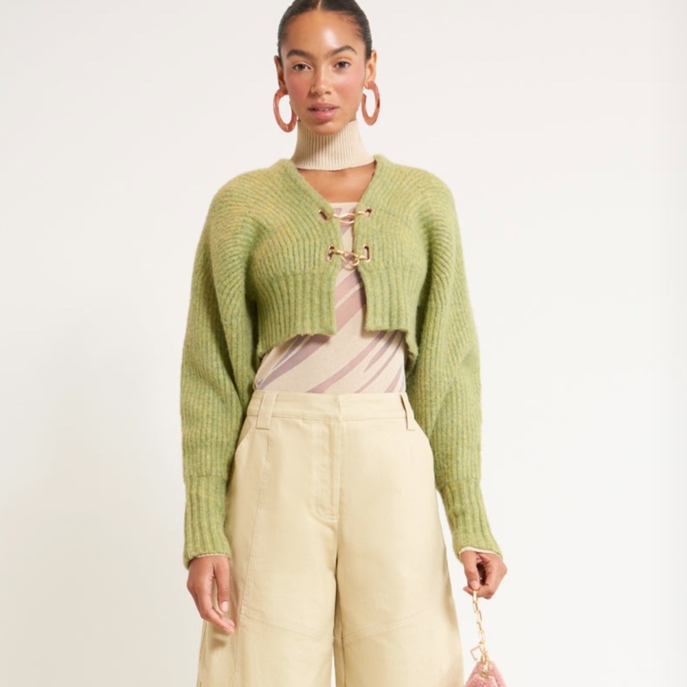 Cult Gaia, CASELLA KNIT CARDIGAN, Womens X-Large